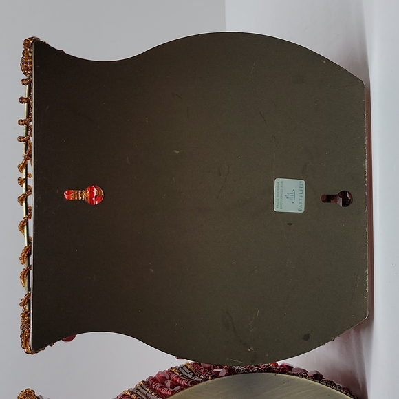 Partylite Pair of Moroccan Red & Gold Beaded Tealight Sconces - Picture 12 of 14